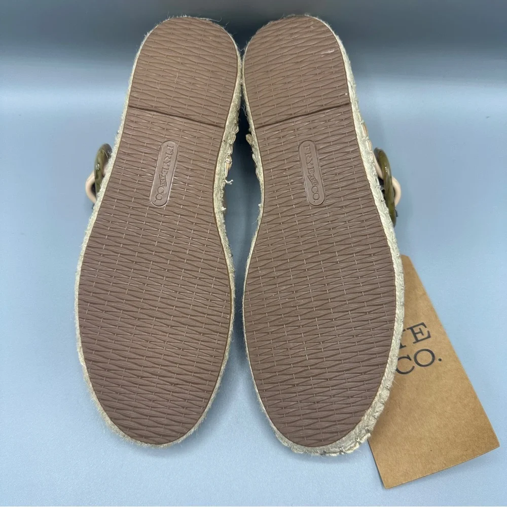 Frye and Co. Mary Jane Comfort Shoes Espadrille Flats Women’s Size 6.5 Nude